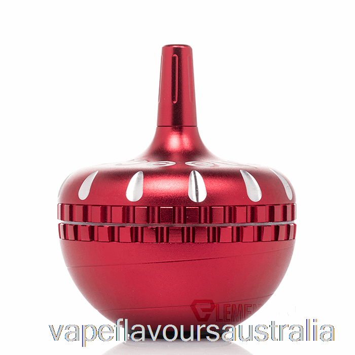 Vape Nicotine Australia Cheech Glass 4 Part Spinner Grinder Red